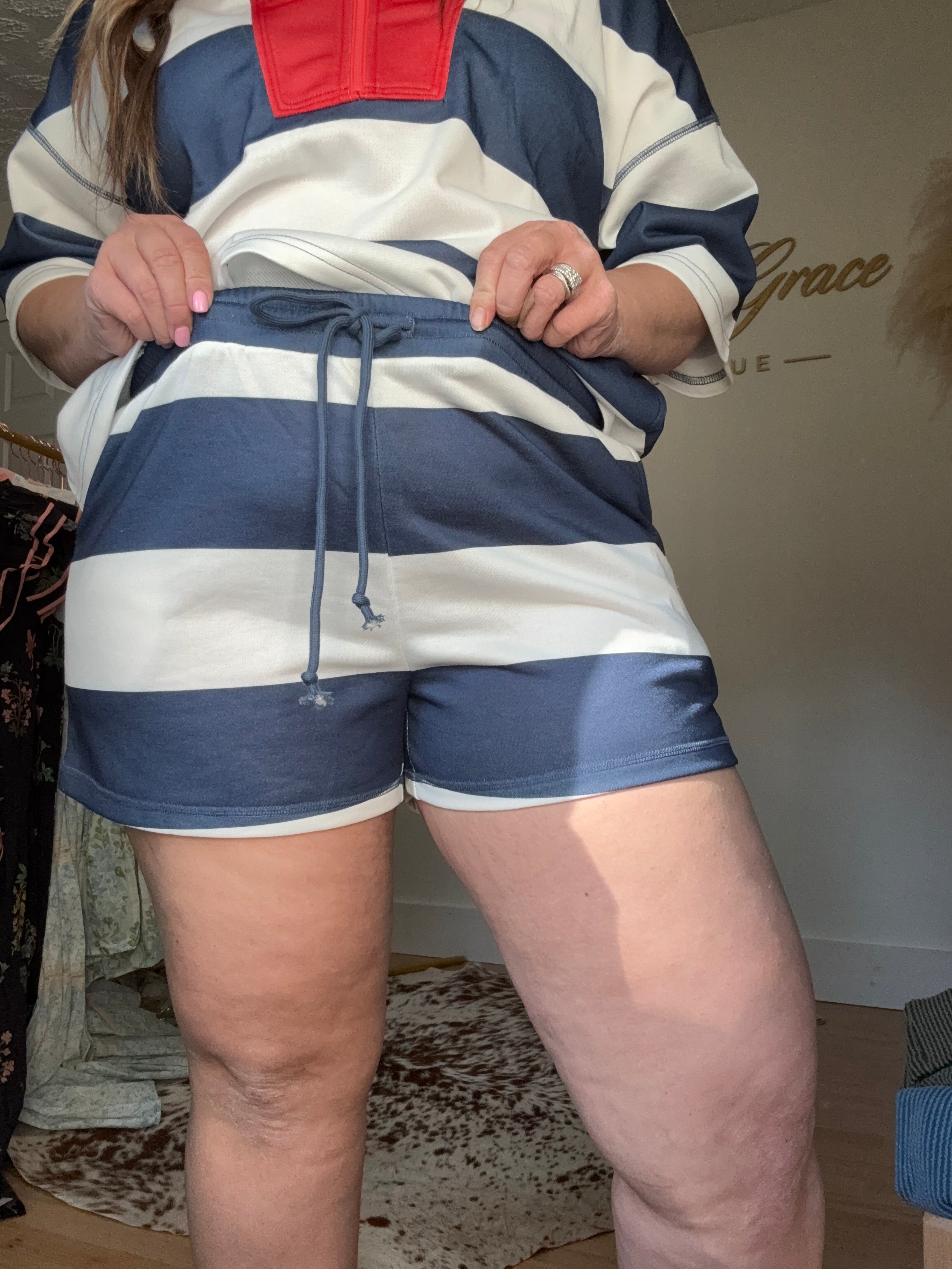 Nautical Stripe  Short Set