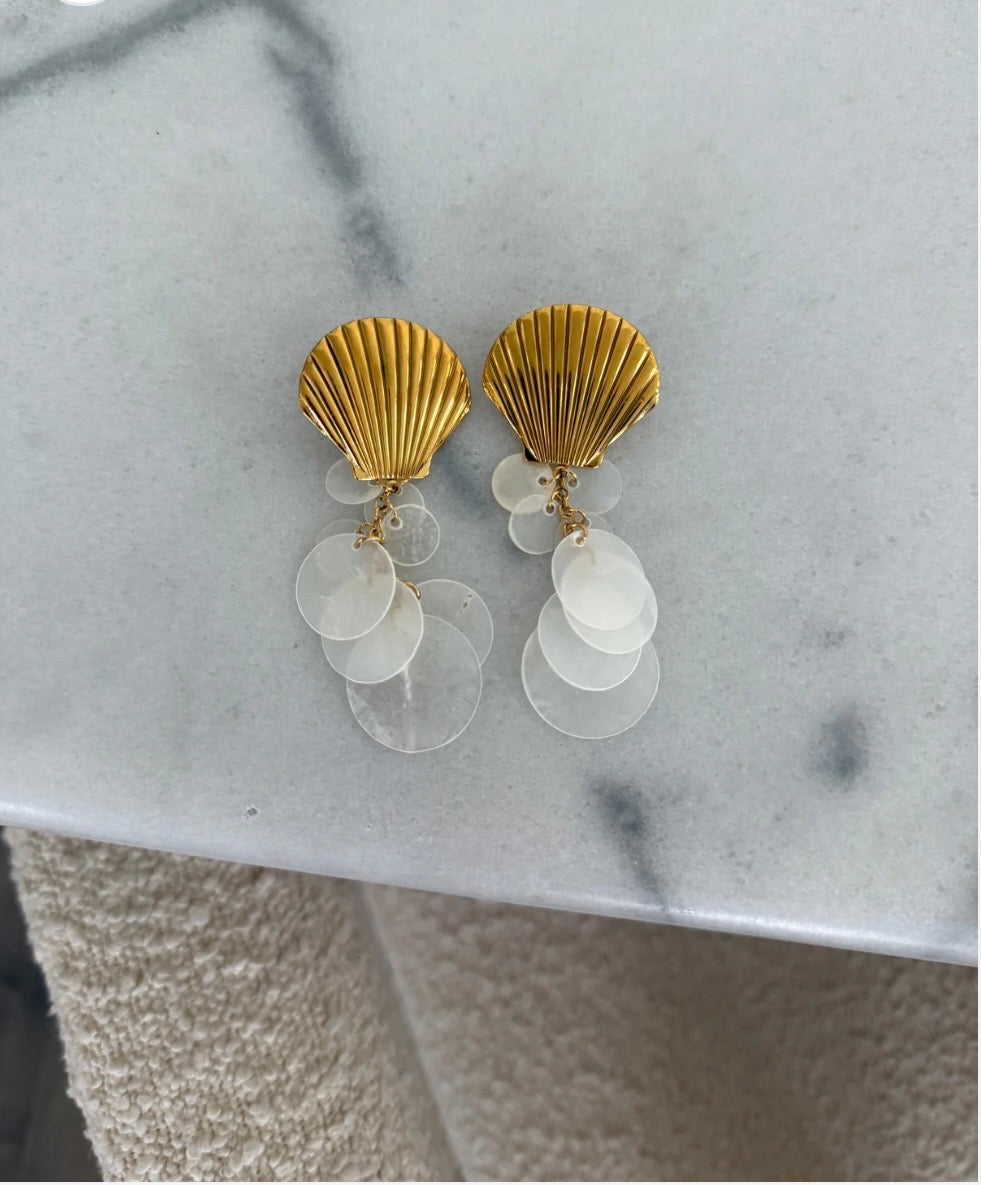 Pearl Seashell Earrings