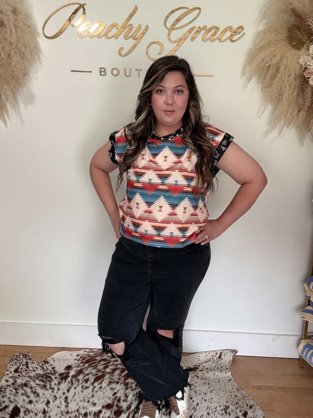 Aztec Open Back Top