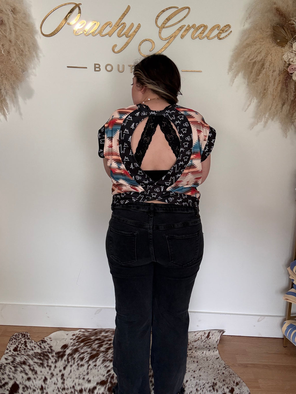 Aztec Open Back Top