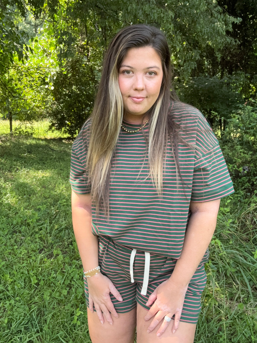 Cozy in the Pines Set - neckline detail