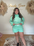 Lulu Mac Seafoam Terry Shorts - Front