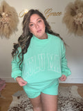Lulu Mac Mint Green Sweatshirt - Front