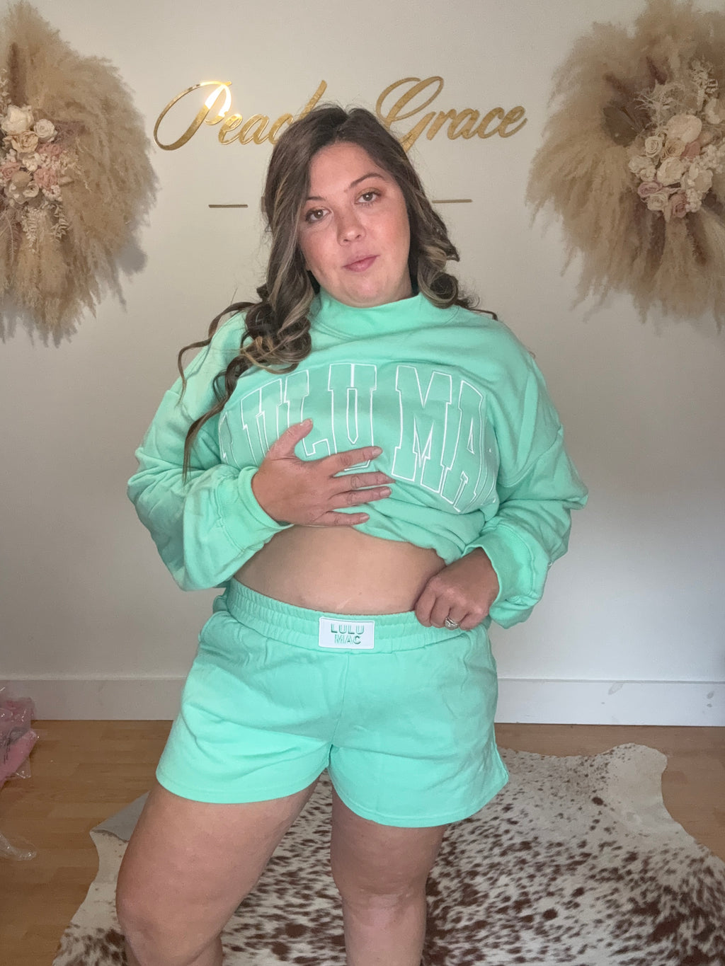 Lulu Mac Seafoam Terry Shorts - Detail
