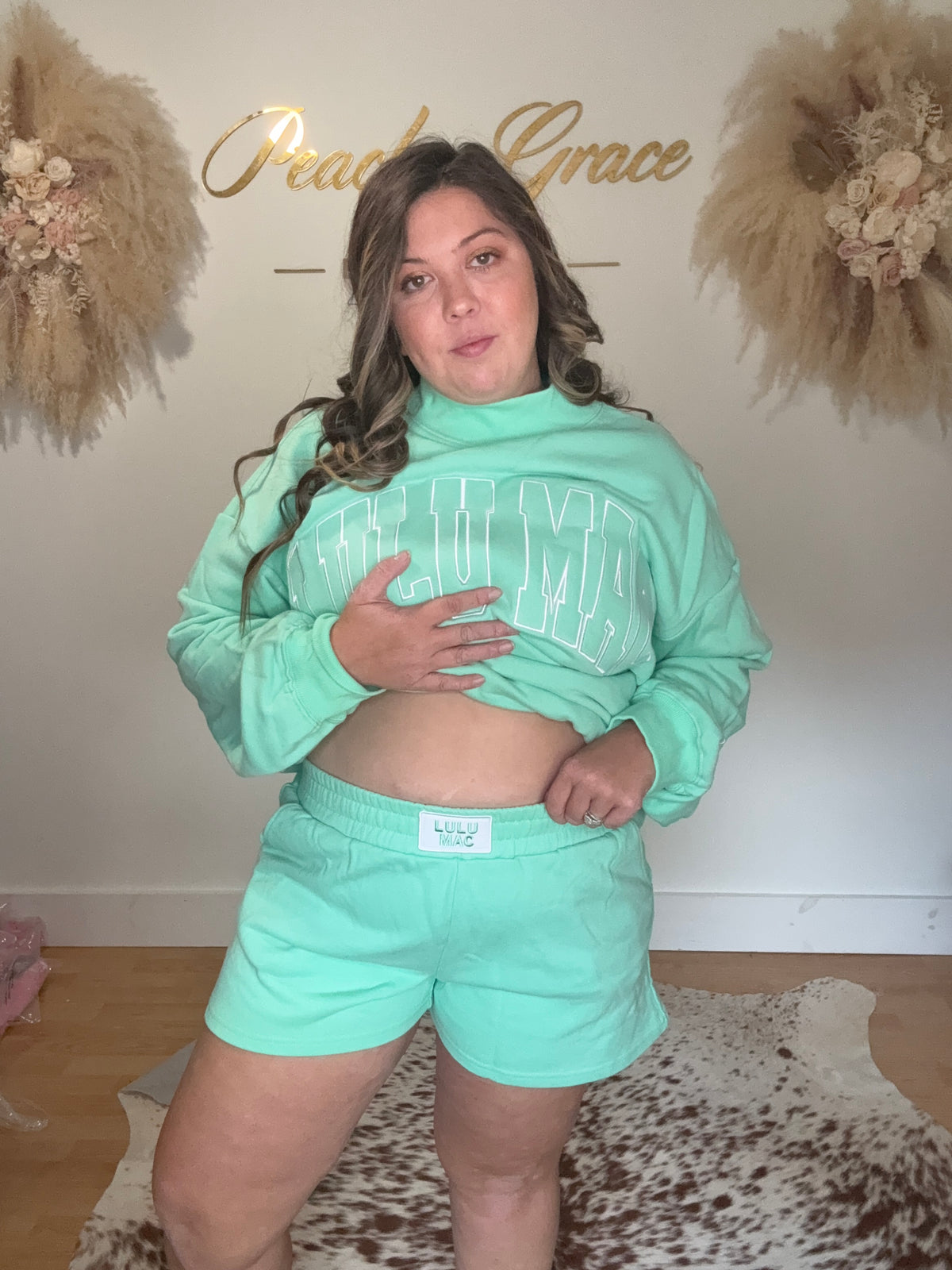 Lulu Mac Seafoam Terry Shorts - Detail