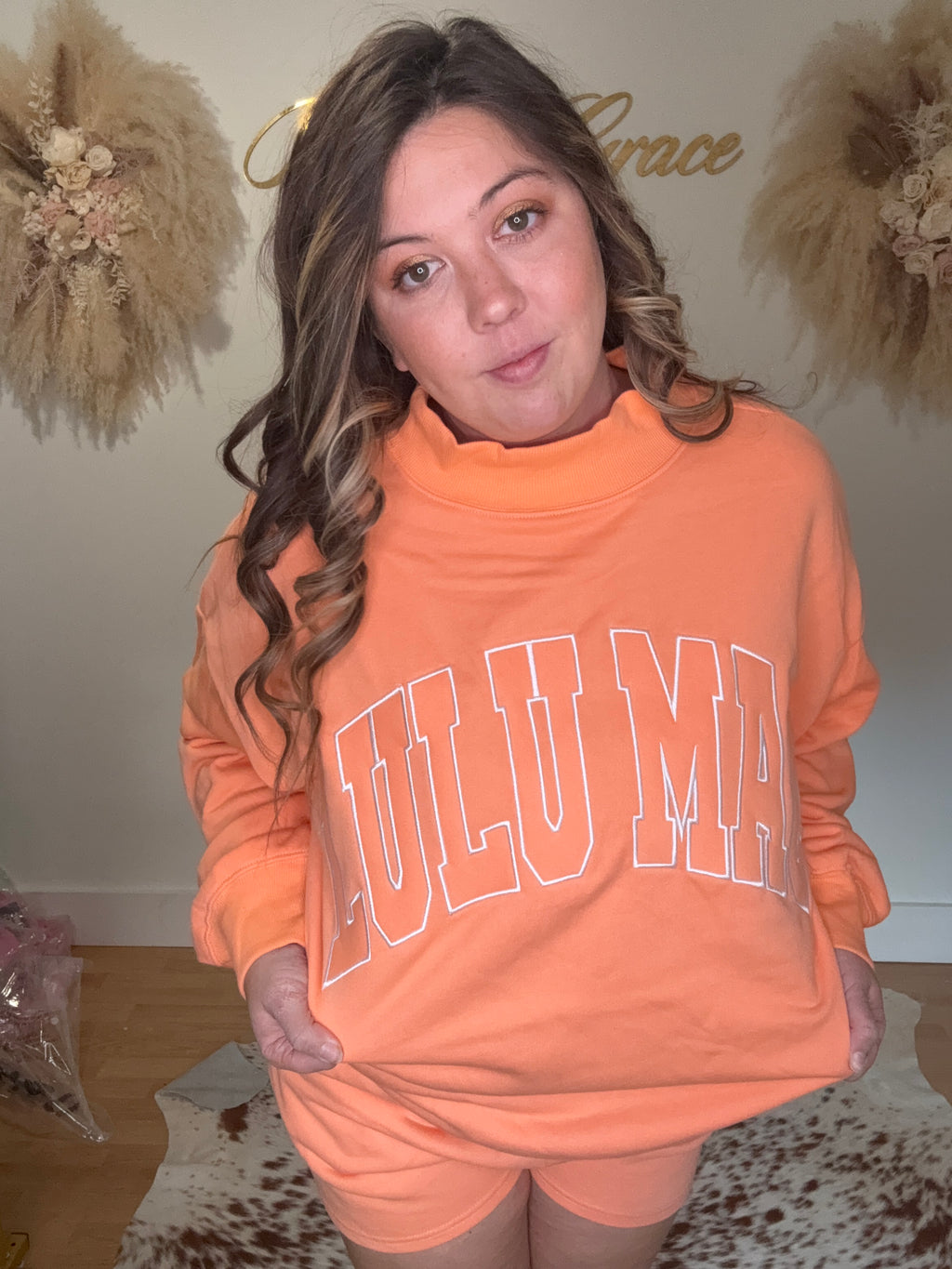 Lulu Mac Mock Neck Sweatshirt - front view