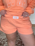 Lulu Mac Terry Shorts Orange - front view