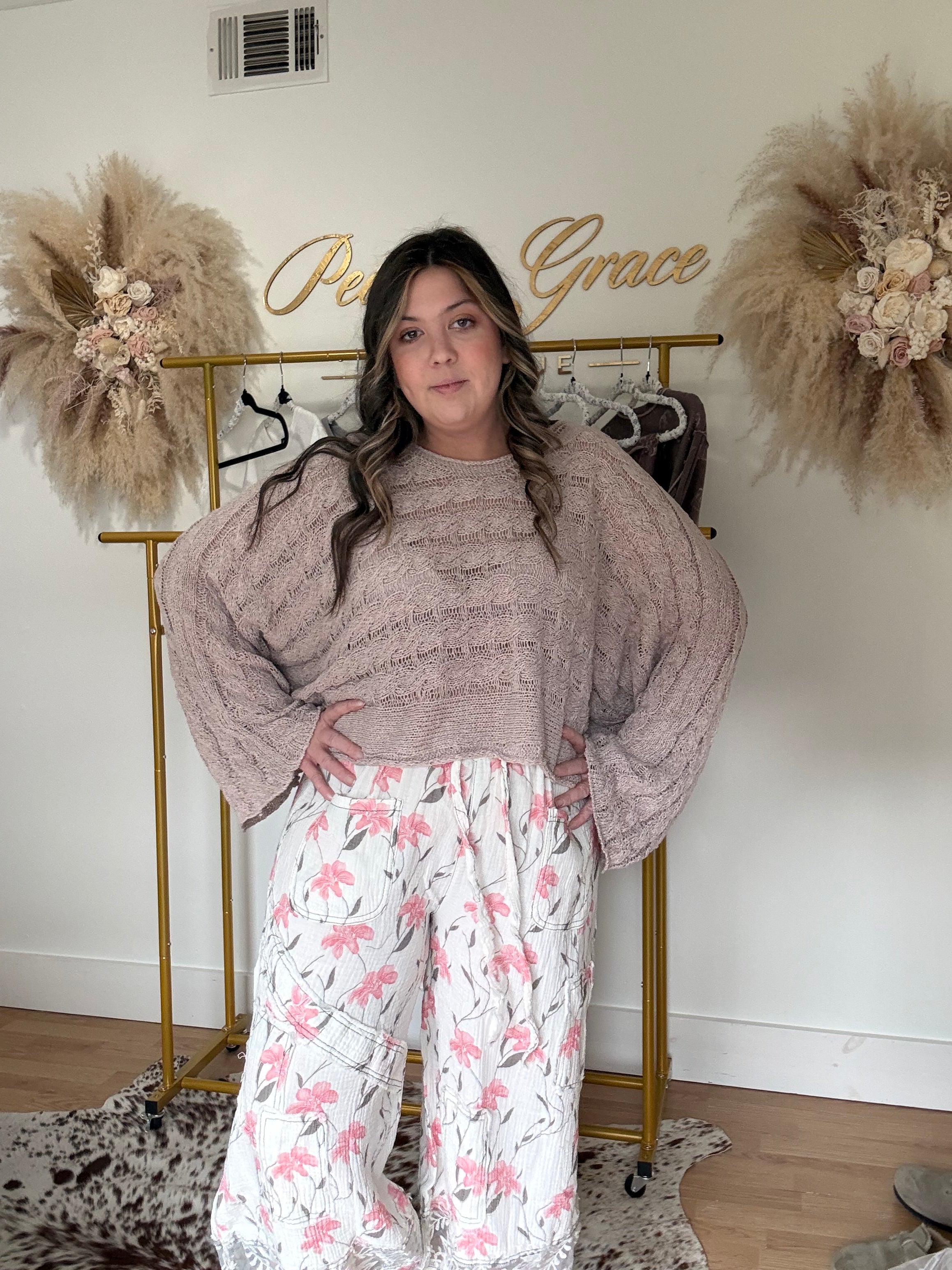 Gauze Floral Spring Pants