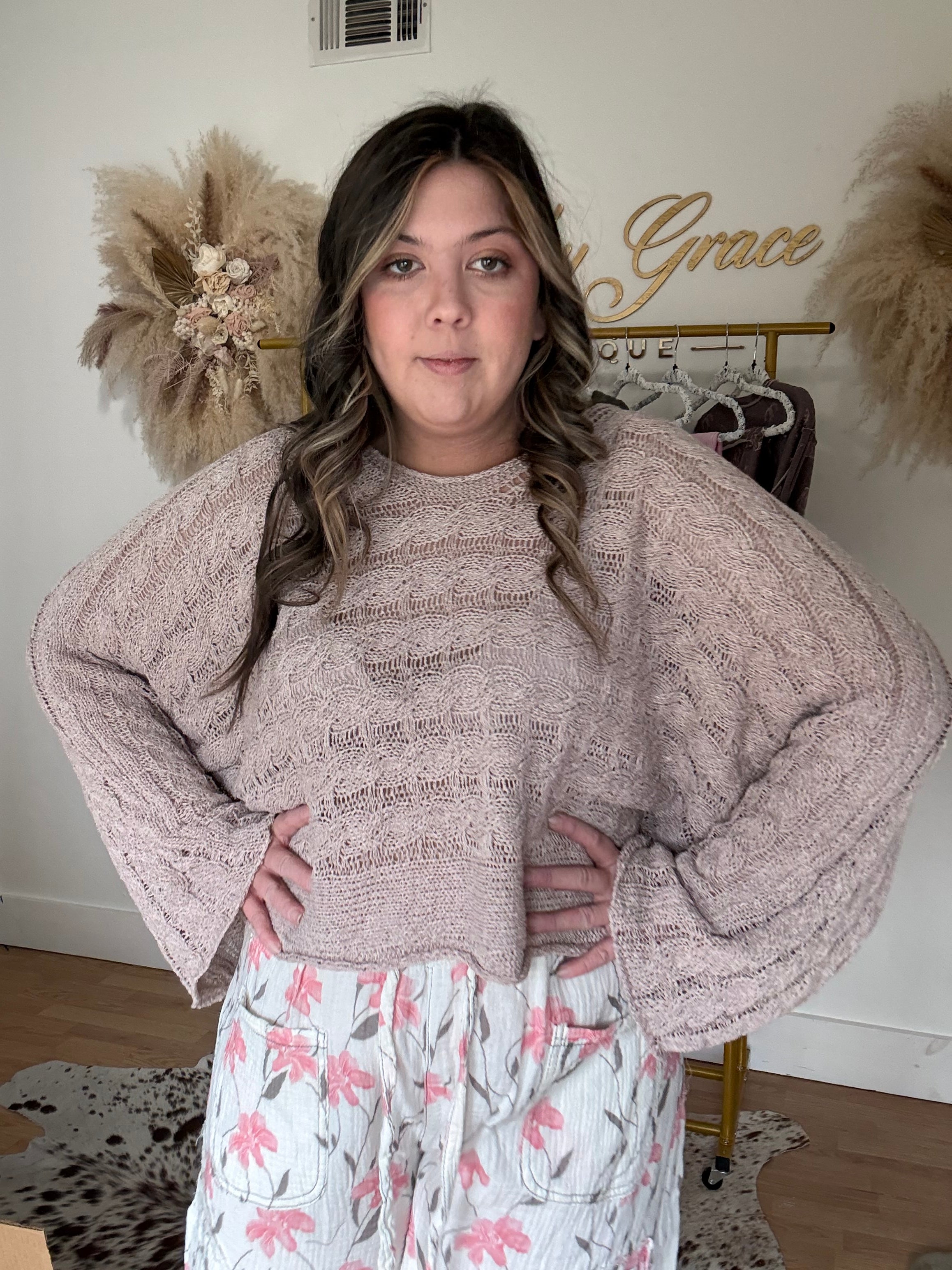 Almond Sweater Top