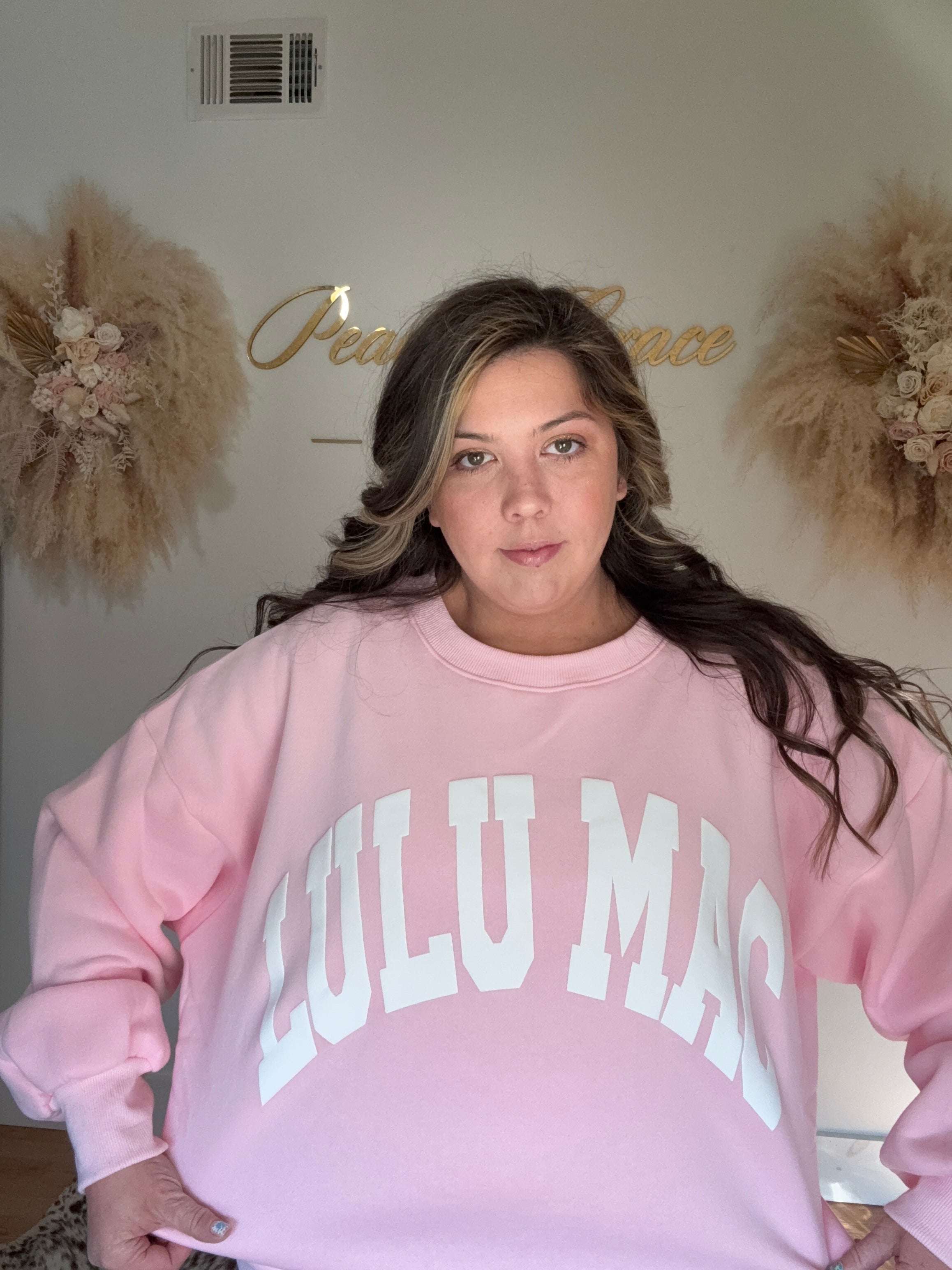 Lulu Mac Pink Crewneck Sweatshirt