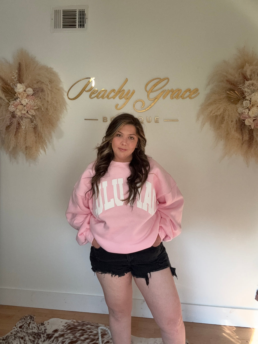 Lulu Mac Pink Crewneck Sweatshirt