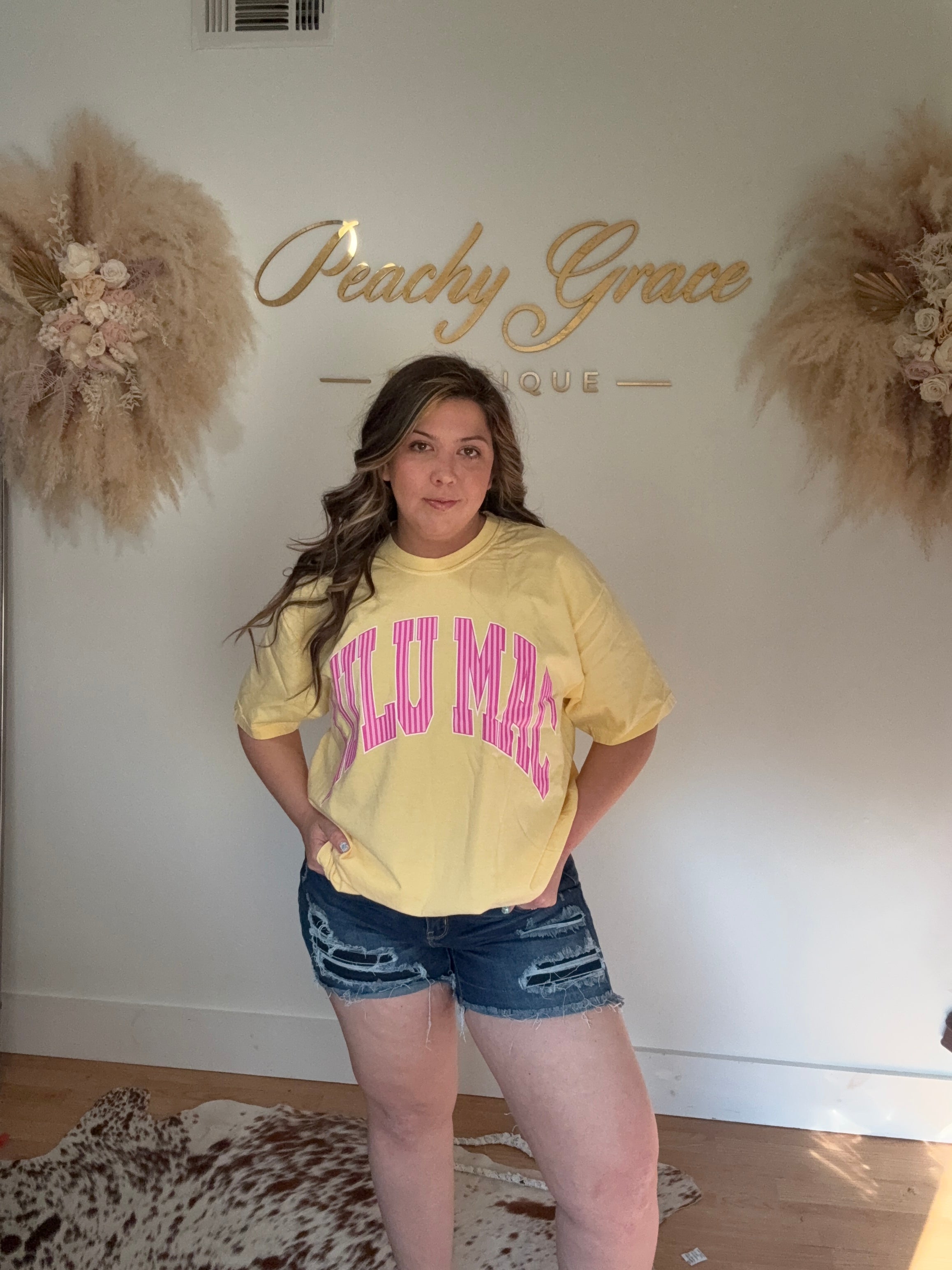 Lulu Mac Yellow Graphic Tee