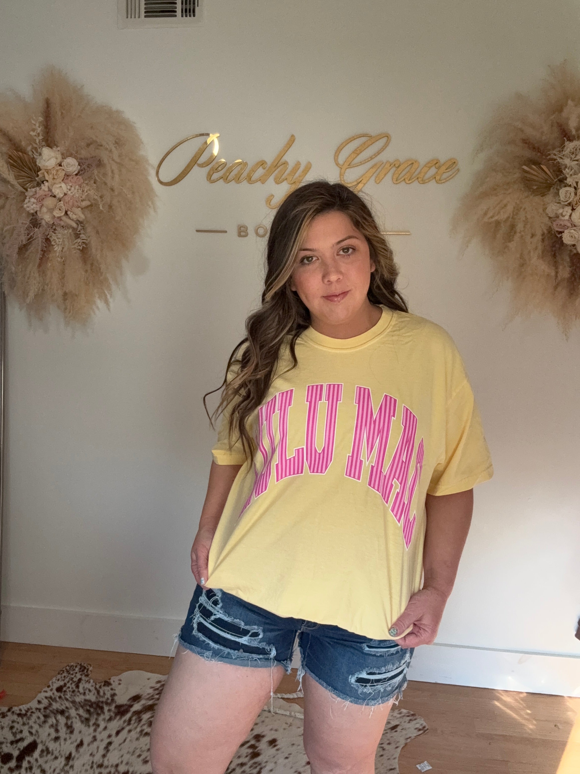 Lulu Mac Yellow Graphic Tee