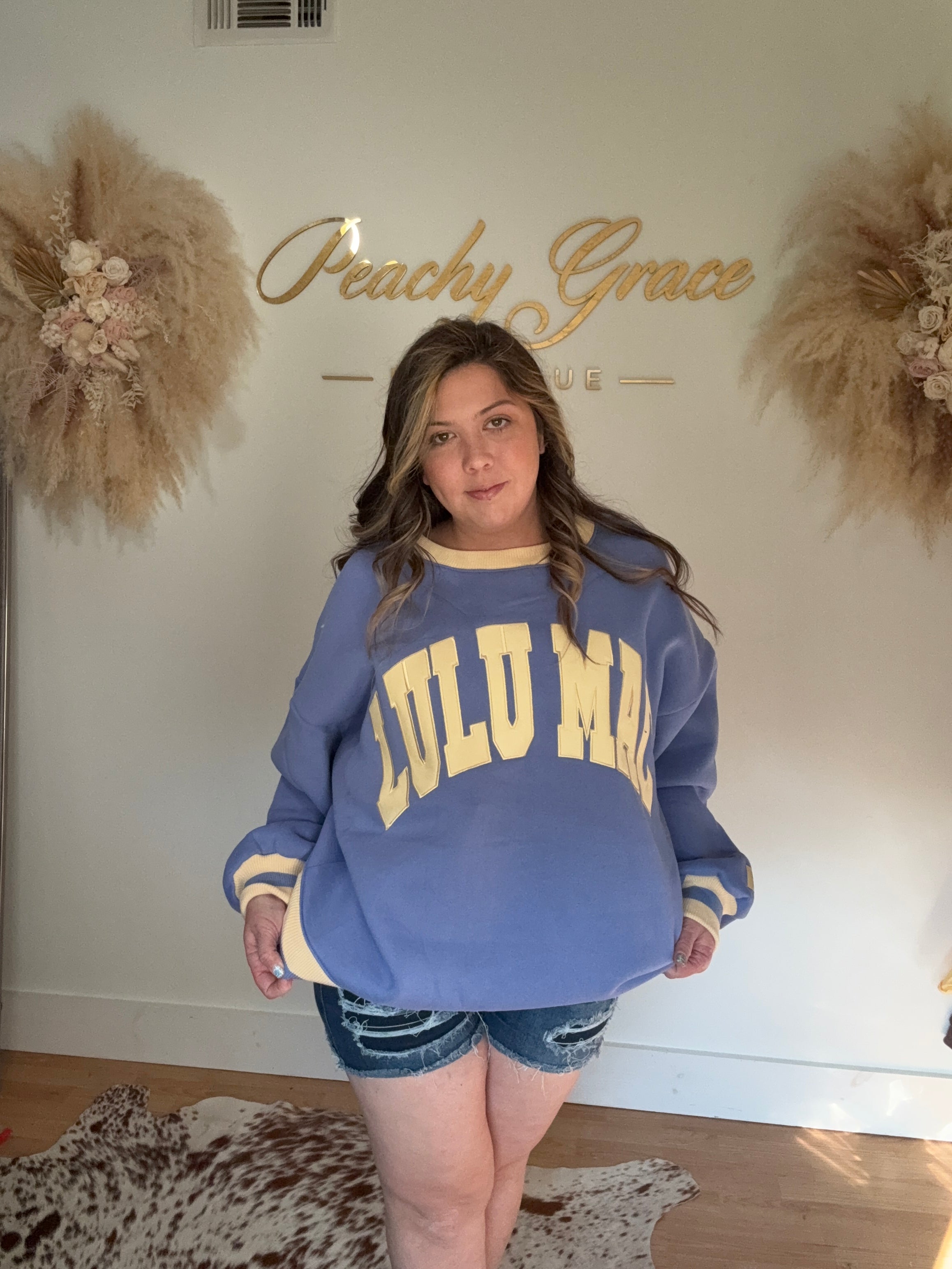Lulu Mac Purple Crewneck Sweatshirt