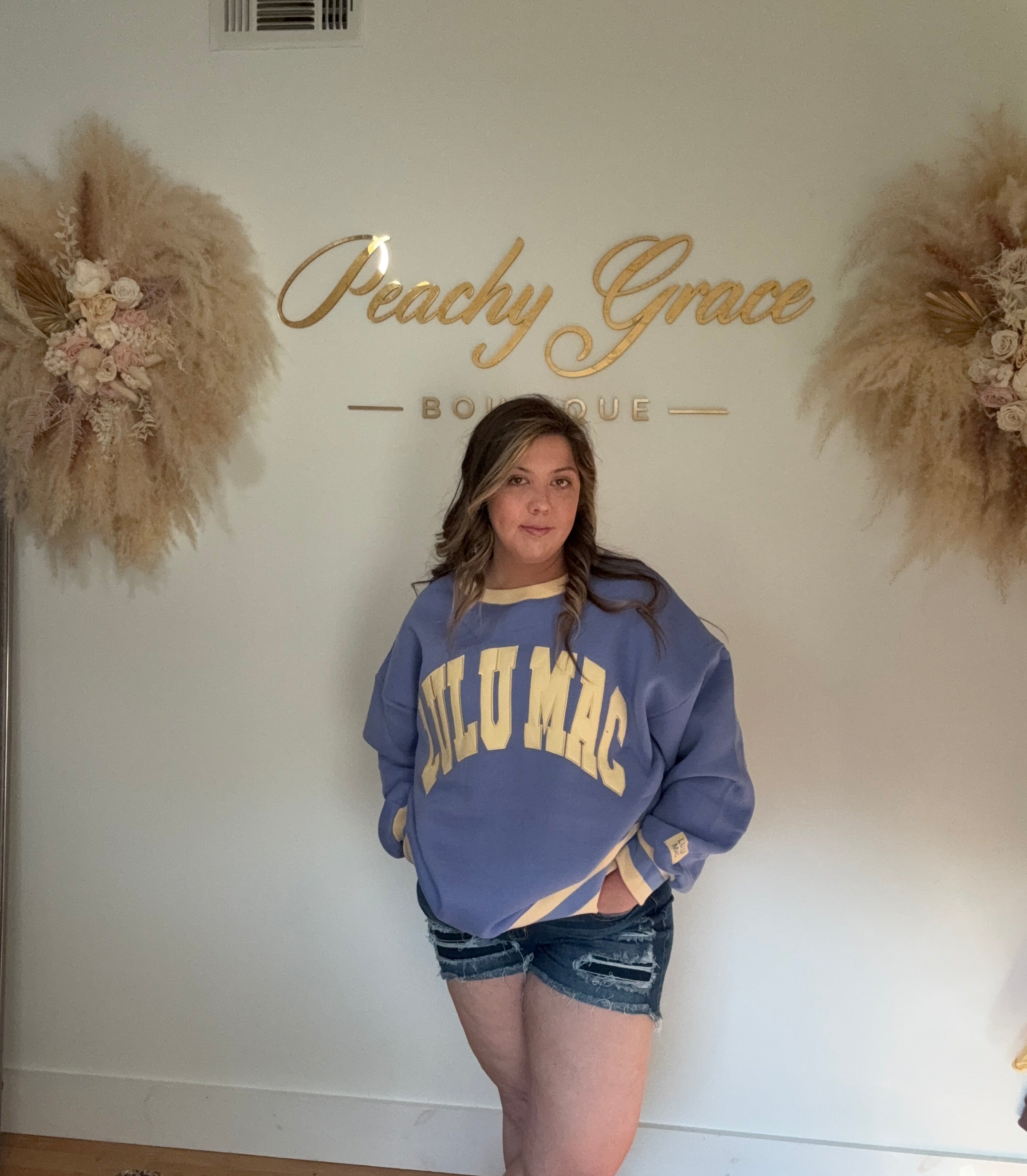 Lulu Mac Purple Crewneck Sweatshirt