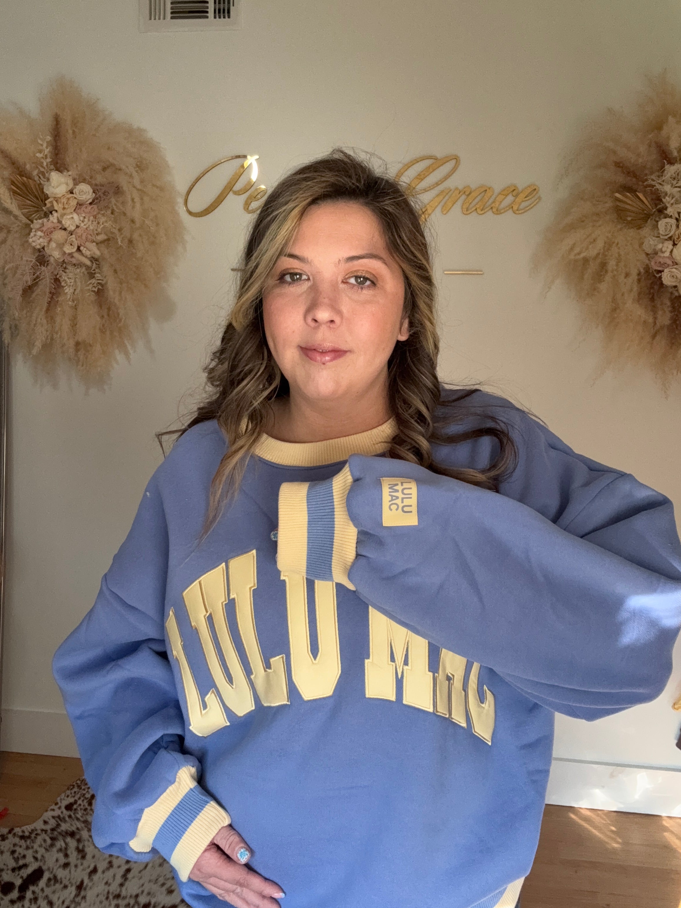 Lulu Mac Purple Crewneck Sweatshirt