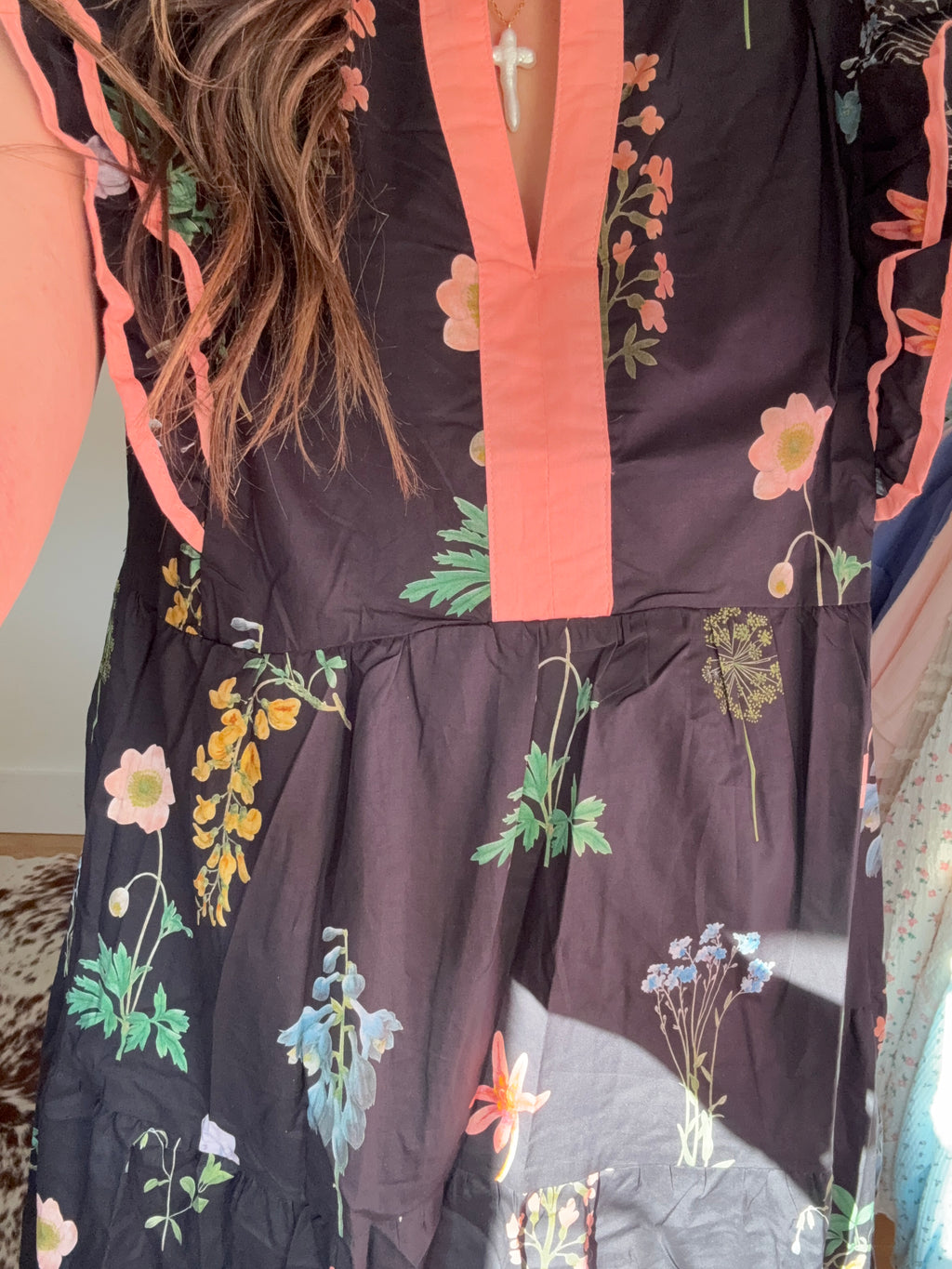 Midnight Garden Midi Dress