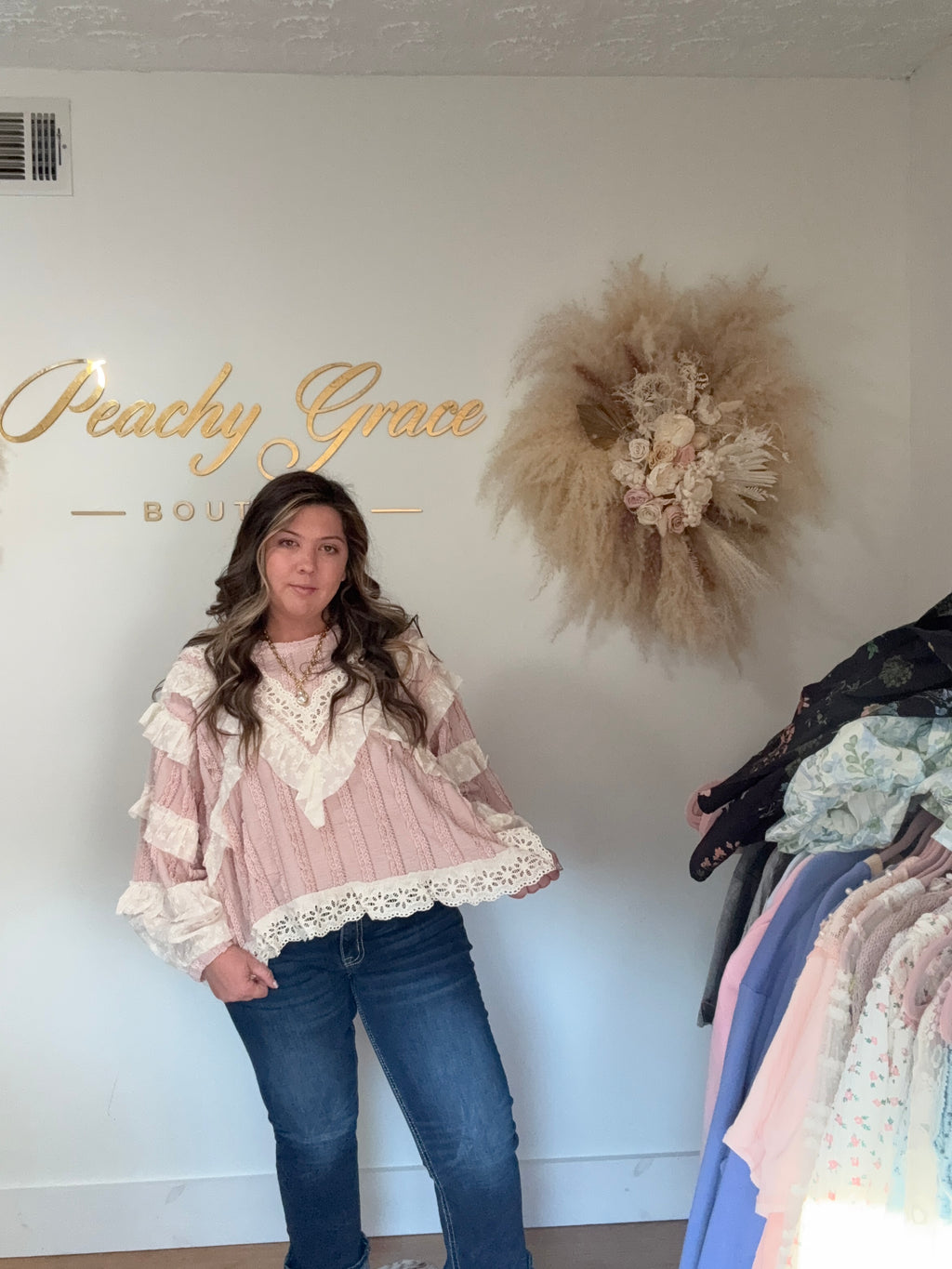 Lace & Grace Ruffle Blouse