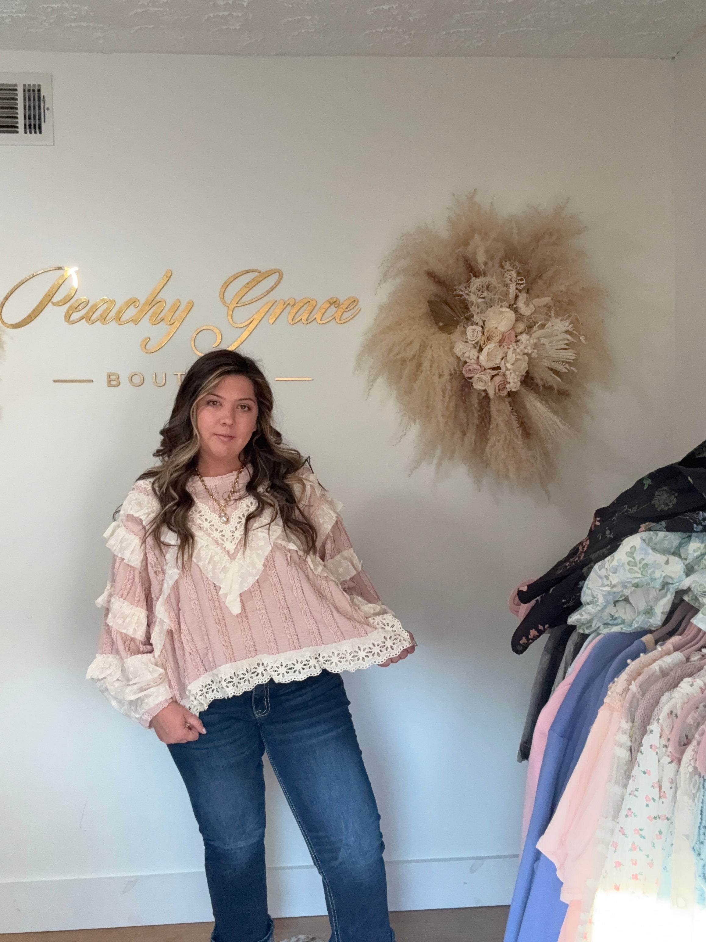 Lace & Grace Ruffle Blouse