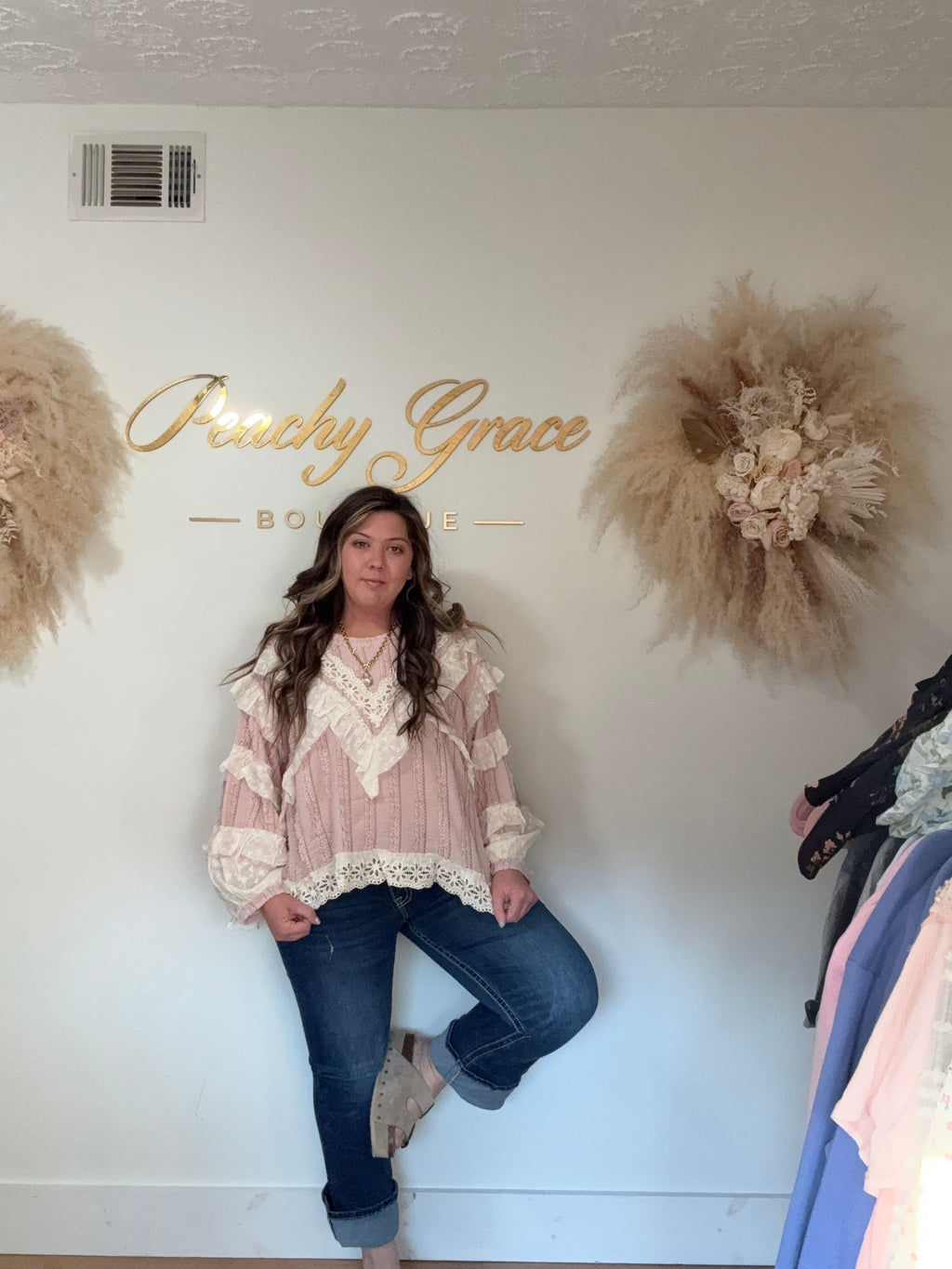Lace & Grace Ruffle Blouse