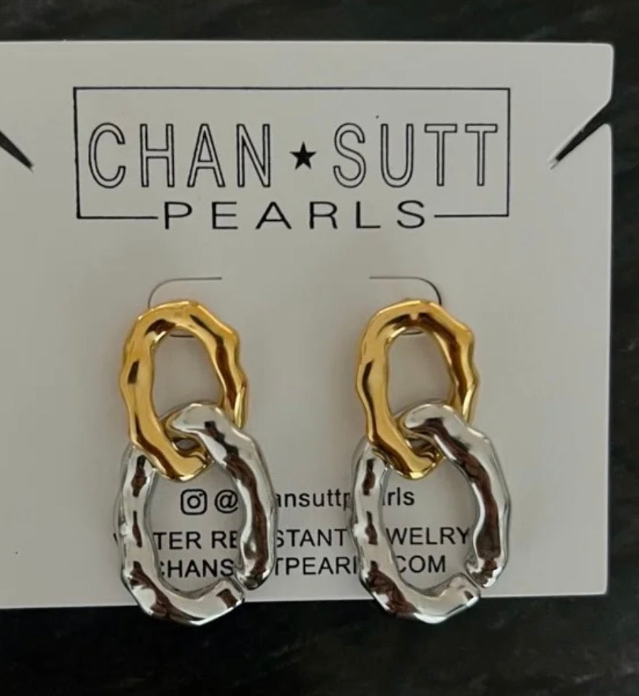 Chain Earrings 2 Tone