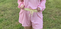 Bucket List Pink Striped SHORTS ONLY