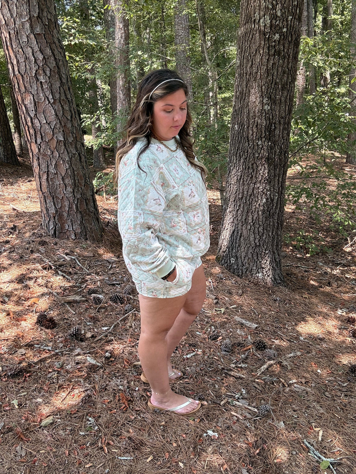 Mallard Floral Quilted Set - side view