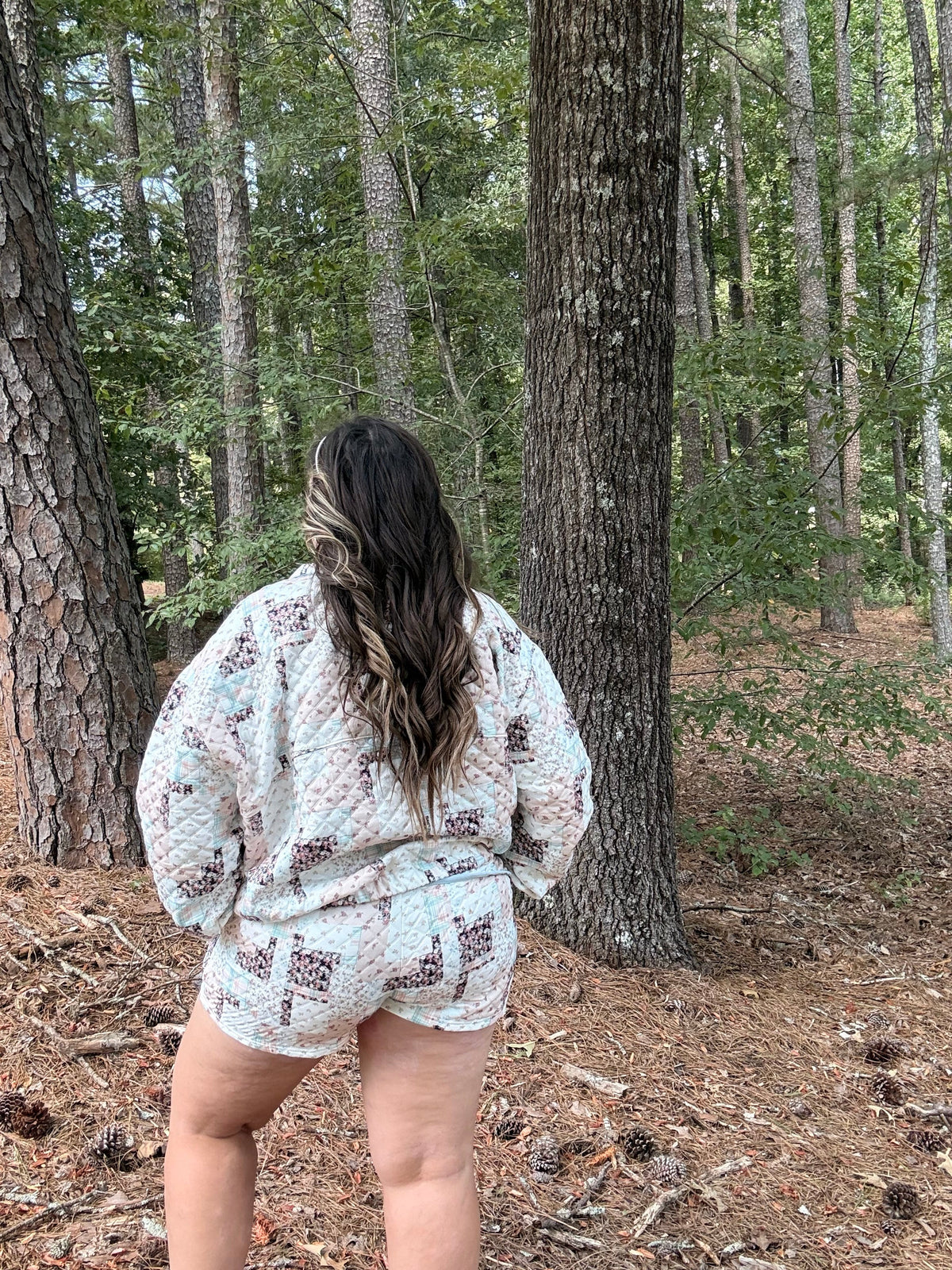 Patchwork Quilted Set - back view